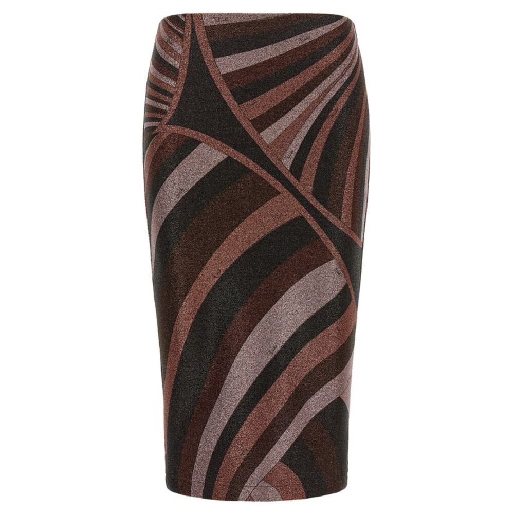 Emilio Pucci Bordeaux Polyamide Midi Women's Skirt
